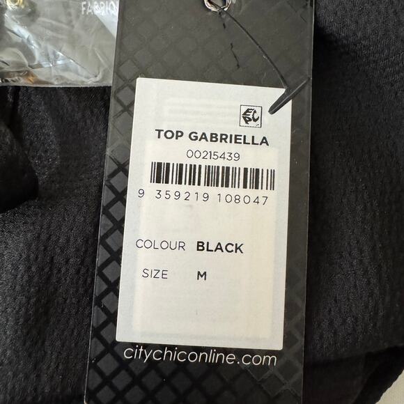 City Chic Gabriella Black Sleeveless High Neck Blouse Size 18 NWT - Picture 9 of 10